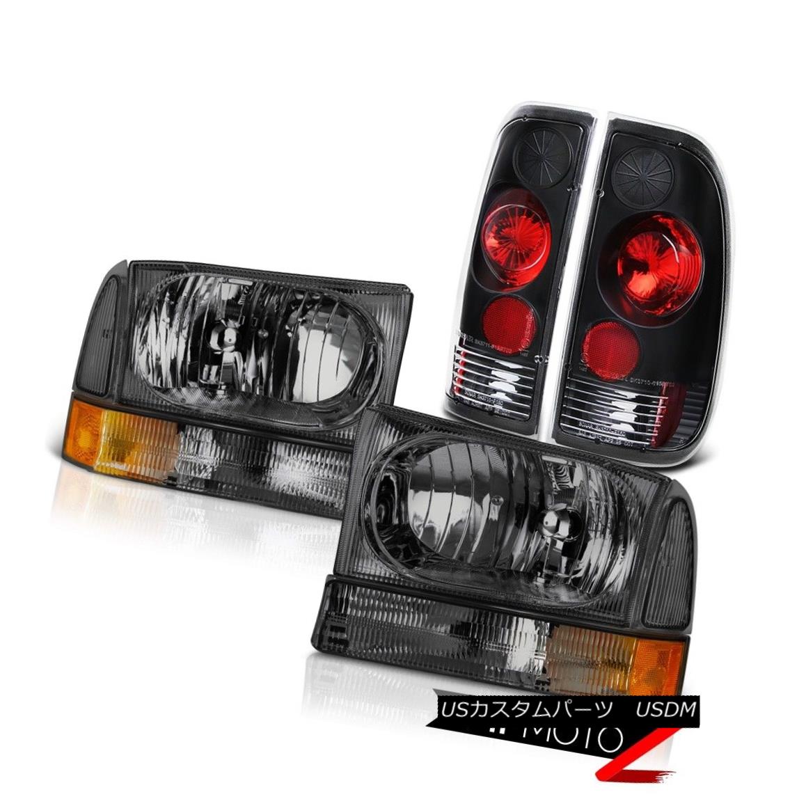 テールライト Dark Smoke Headlights Bumper Rear Signal Brake Lights 99-04 F250 F350 SuperDuty ダークスモークヘッドライトバンパーリアシグナルブレーキライト99-04 F250 F350 SuperDuty 【並行輸入品】