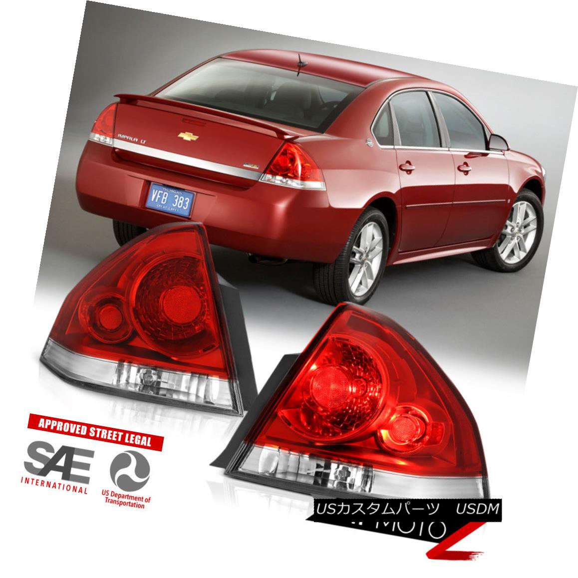 テールライト [LEFT+RIGHT] 2006-2013 Chevy Impala Factory Style Red Tail Lights Wiring Harness [左+右] 2006-2013シボレーインパラ工場スタイルレッドテールライトワイヤハーネス 【並行輸入品】