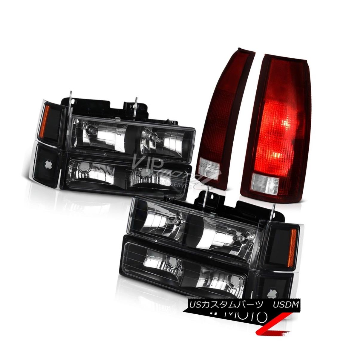 テールライト 94-98 Chevy Cheyenne Red Smoke Tail Lights Inky Black Headlamps Bumper Corner 94-98 Chevy Cheyenneレッドスモークテールライトインキブラックヘッドランプバンパーコーナー 【並行輸入品】 41,470円