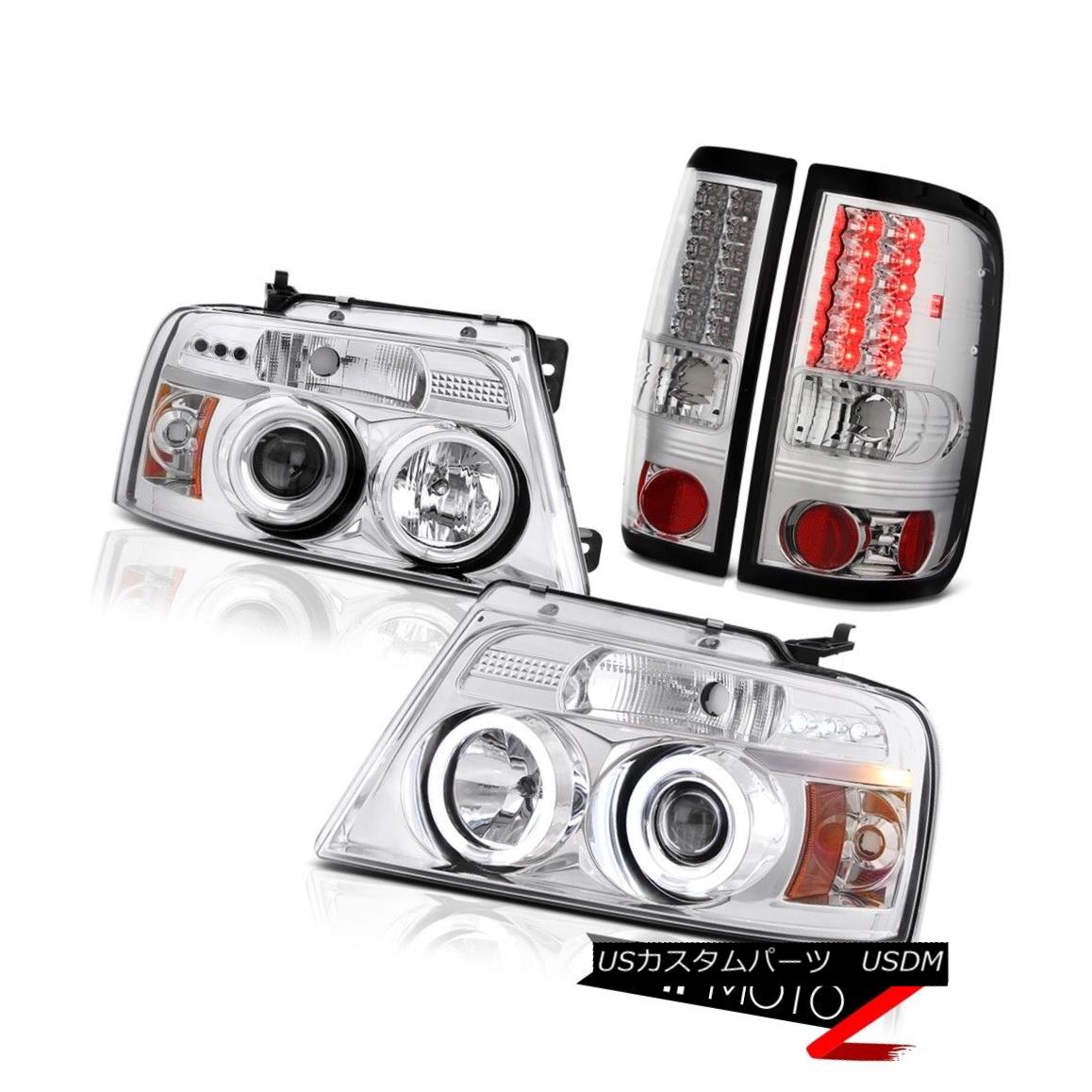 テールライト 04 05 06 07 08 FORD F150 Chrome LED Brake Lamp Tail Light CCFL Halo Headlights 04 05 06 07 08フォードF150クロームLEDブレーキランプテールライトCCFL Haloヘッドライト 【並行輸入品】
