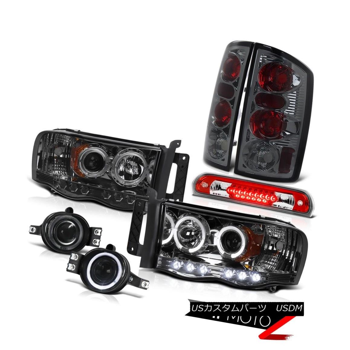テールライト 02 03 04 Dodge Ram Halo Projector Headlights Red Tail Lights Fog 3rd Brake LED 02 03 04 Dodge Ram Haloプロジェクターヘッドライト赤テールライトフォグ第3ブレーキLED 【並行輸入品】