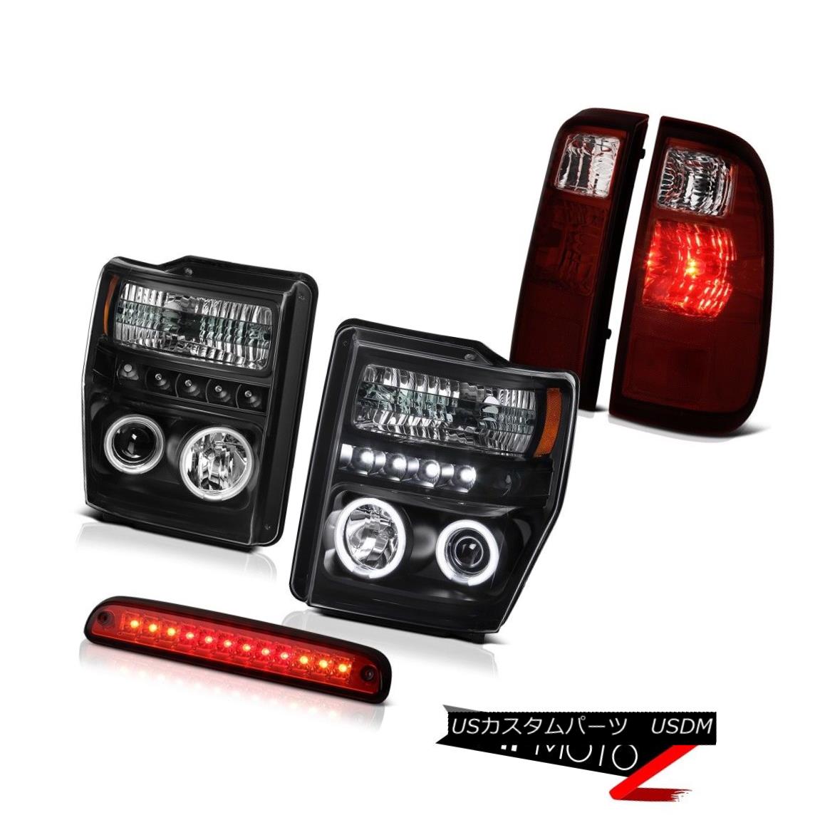 テールライト Fluorescence Halo Headlights Roof Brake LED Red Tail Lights 08-10 Ford F250 F350 蛍光ハローヘッドライトルーフブレーキLEDレッドテールライト08-10 Ford F250 F350 【並行輸入品】