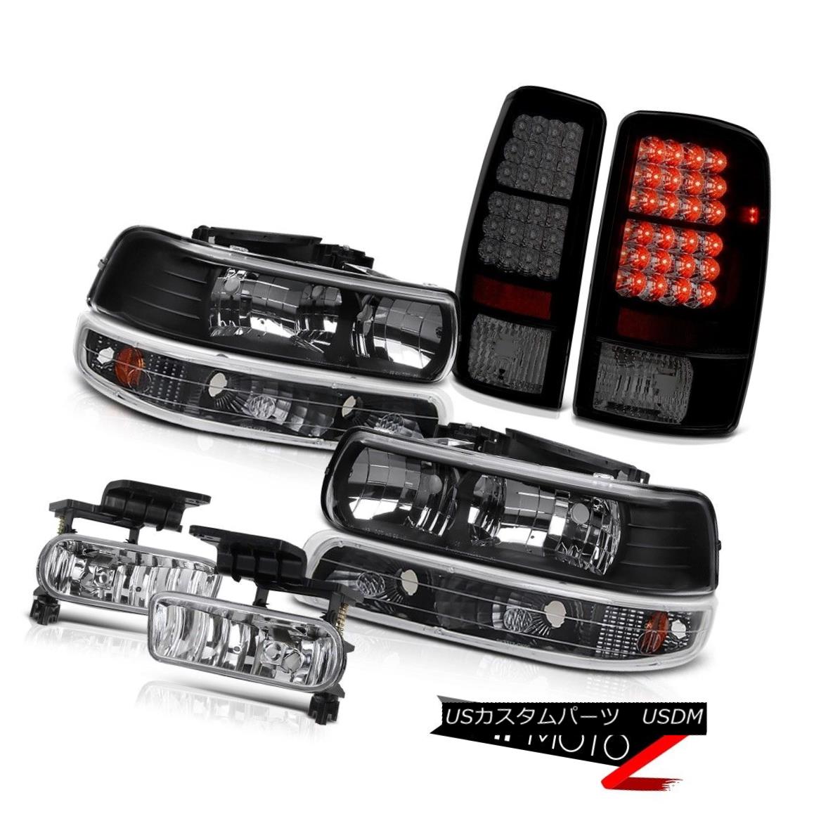 テールライト Black Headlights Headlamps Parking Smoke LED Tail Light Fog 00-06 Suburban LS ブラックヘッドライトヘッドランプパーキングスモークLEDテールライトフォグ00-06郊外LS 【並行輸入品】