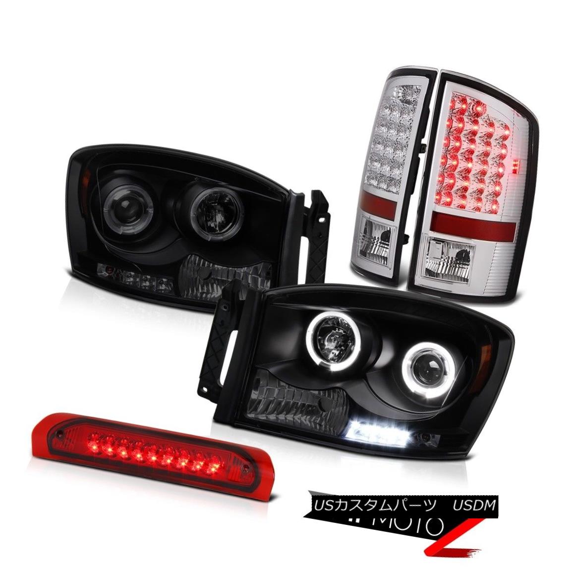 テールライト 2006 Dodge Ram SLT Dual Angel Eye Headlights LED 3RD Brake Lamp Rear Tail Lights 2006 Dodge Ram SLTデュアルエンジェルアイヘッドライトLED 3RDブレーキランプリアテールライト 【並行輸入品】