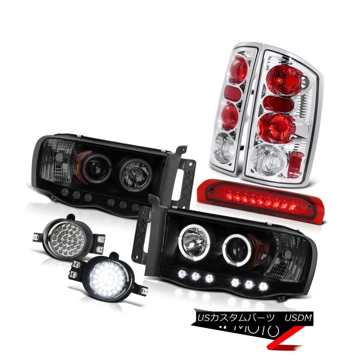 テールライト 02-05 Ram Hemi Smoke Halo Headlight Tail Light Lamp SMD LED Foglights 3rd Brake 02-05 Ram Hemi Smoke HaloヘッドライトテールライトランプSMD LED Foglights 3rdブレーキ 【並行輸入品】
