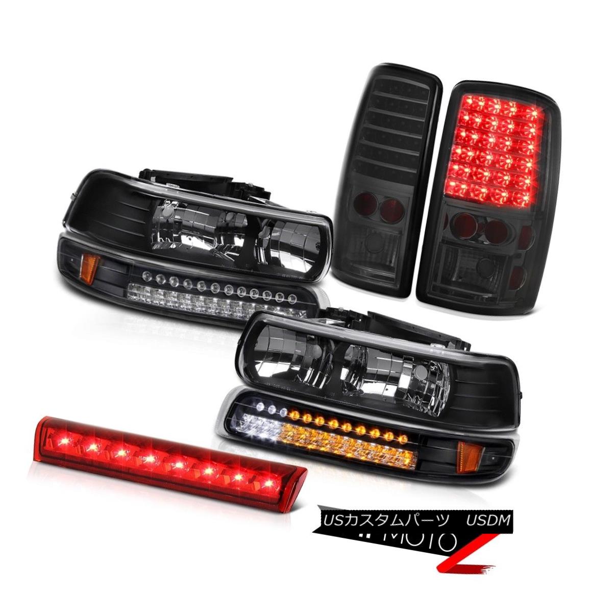 テールライト 2000-2006 Tahoe LT Black Headlights Signal Smoke LED Taillights High Stop Red 2000-2006タホLTブラックヘッドライト信号スモークLEDテールライトハイストップレッド 【並行輸入品】