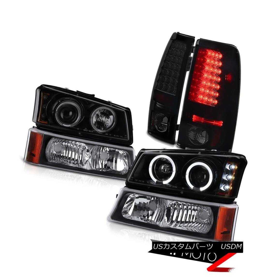テールライト 2005 2006 Silverado 3500HD Angel Eye Headlights Turn Signal Smoke LED Taillights 2005年2006 Silverado 3500HDエンジェルアイヘッドライトターンシグナルスモークLEDテールライト 【並行輸入品】
