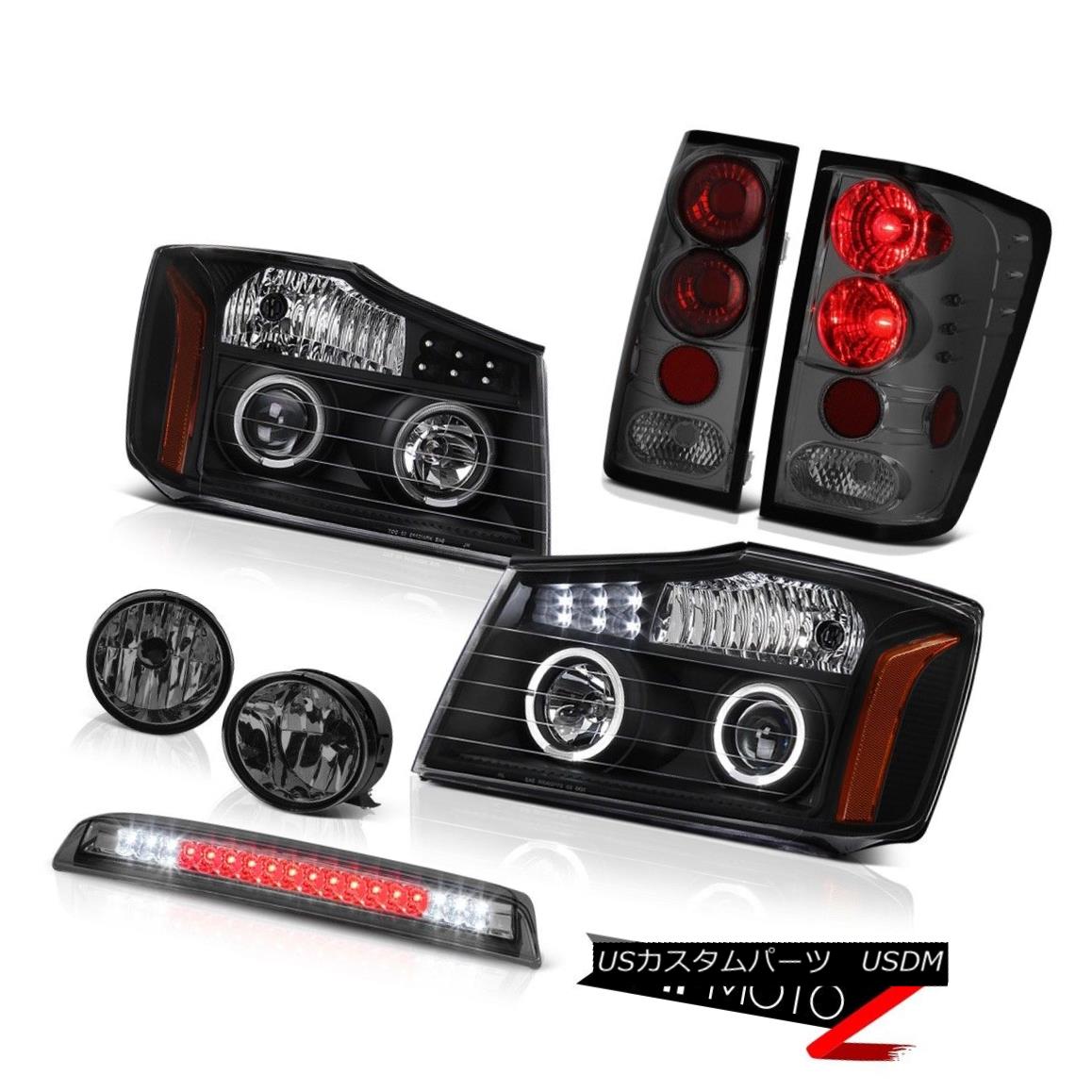 テールライト For 2004-2015 Titan Projector Headlights Tail Lights Tint Fog Roof LED Tinted 2004?2015年度タイタンプロジェクターヘッドライトテールライトティントフォグルーフLEDティンテッド 【並行輸入品】