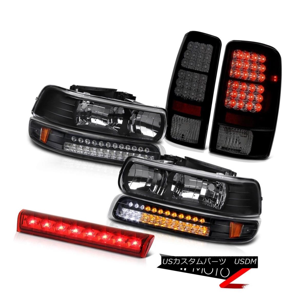 テールライト Pair Black Headlights LED Bumper Brake Tail Lights Roof 2000-2006 Chevy Suburban ペアブラックヘッドライトLEDバンパーブレーキテールライトルーフ2000-2006シボレー郊外 【並行輸入品】