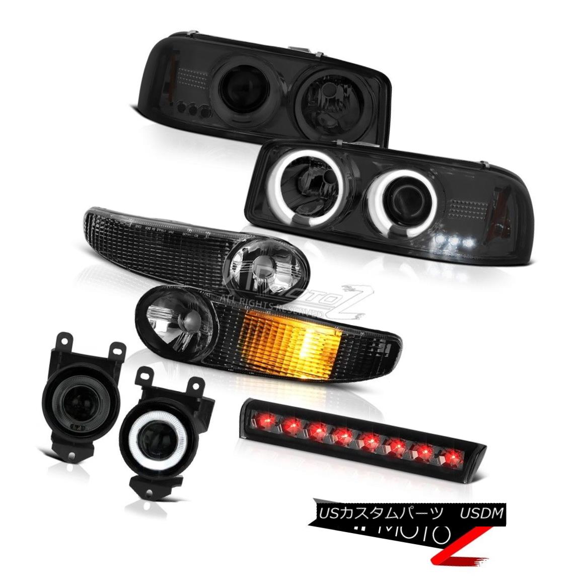 テールライト 2001-2006 Yukon XL Smoke CCFL Halo Headlight Onyx Black Bumper Fog 3rd Brake LED 2001-2006 Yukon XL Smoke CCFL Haloヘッドライトオニキスブラックバンパーフォグ3rdブレーキLED 【並行輸入品】