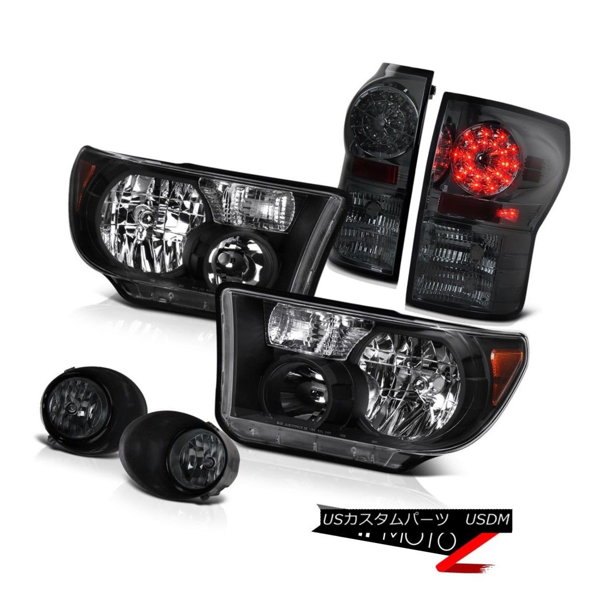 テールライト Tundra 07-13 Black Diamond L+R Headlight+Hi-POWER Led Tail Light+Smoke Fog Lamp トンドラ07-13ブラックダイヤモンドL + Rヘッドライト+ Hi-P OWERテールライト+スモークフォグランプ 【並行輸入品】
