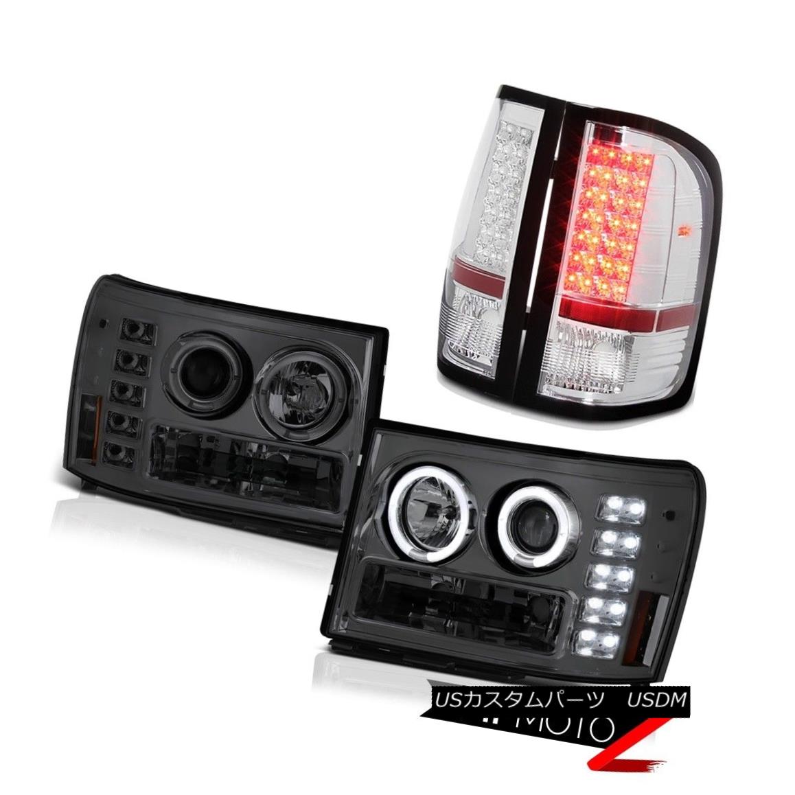 テールライト 11 12 13 14 GMC Sierra 3500HD WT Dark Halo Projector Headlights Tail Brake Lamp 11 12 13 14 GMC Sierra 3500HD WTダークハロープロジェクターヘッドライトテールブレーキランプ 【並行輸入品】