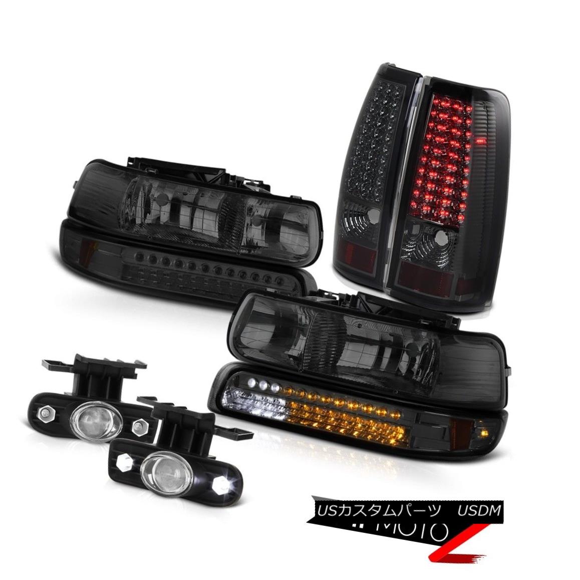 テールライト 1999-2002 Silverado LT Smokey Headlamps Parking Light Fog Lights LED Taillamps 1999-2002シルバラードLTスモーキーヘッドランプパーキングライトフォグライトLEDタイルランプ 【並行輸入品】
