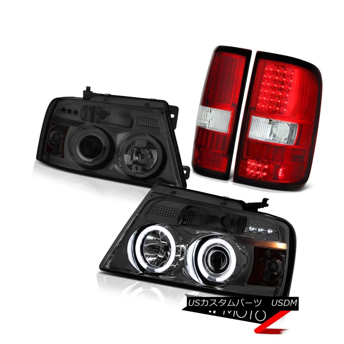 テールライト 04 05 06 07 08 FORD F150 Red LED Tail Lights+Smoke Projector Headlight Halo CCFL 04 05 06 07 08フォードF150赤色LEDテールライト+煙プロジェクターヘッドライトHalo CCFL 【並行輸入品】