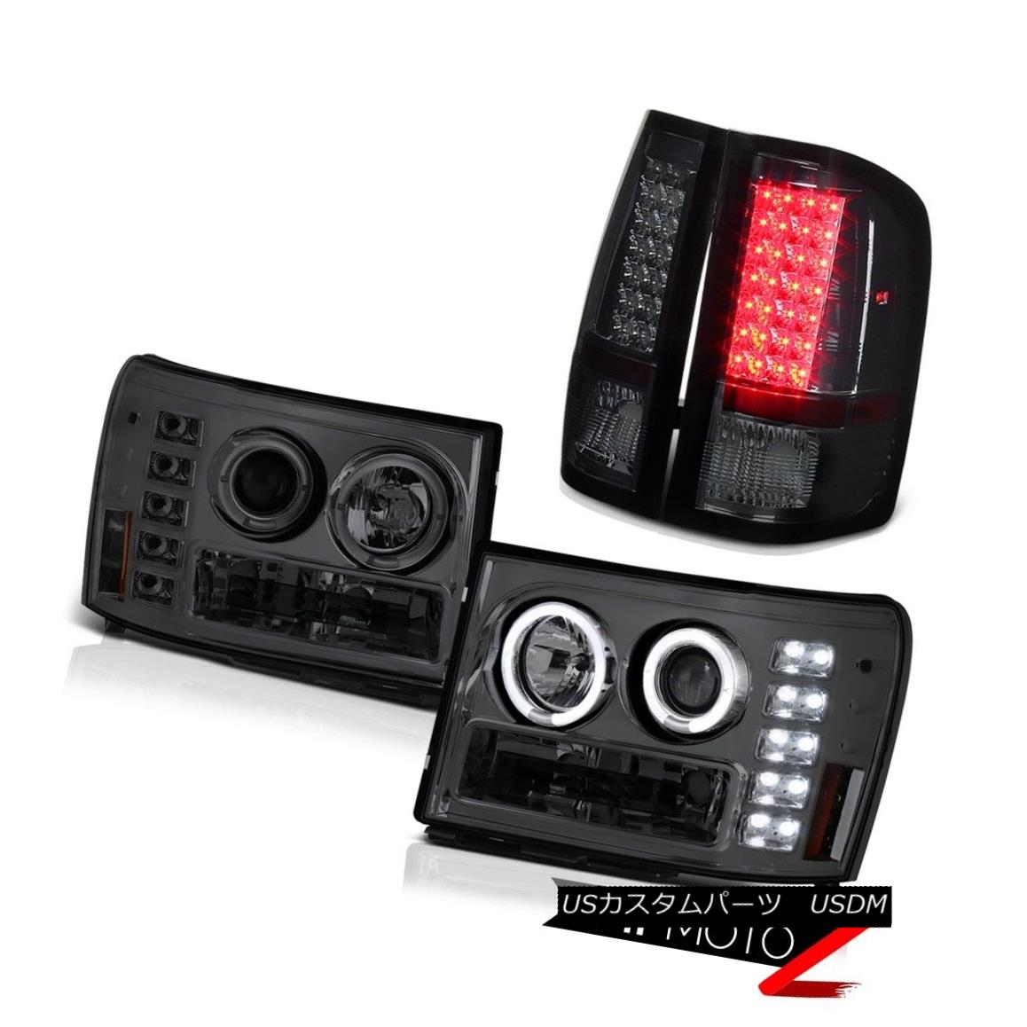 テールライト 08-14 GMC Sierra Dual Wheeler SLE Angel Eye Headlamp LED Signal Brake Tail Light 08-14 GMC SierraデュアルウィーラーSLEエンジェルアイヘッドランプLED信号ブレーキテールライト 【並行輸入品】
