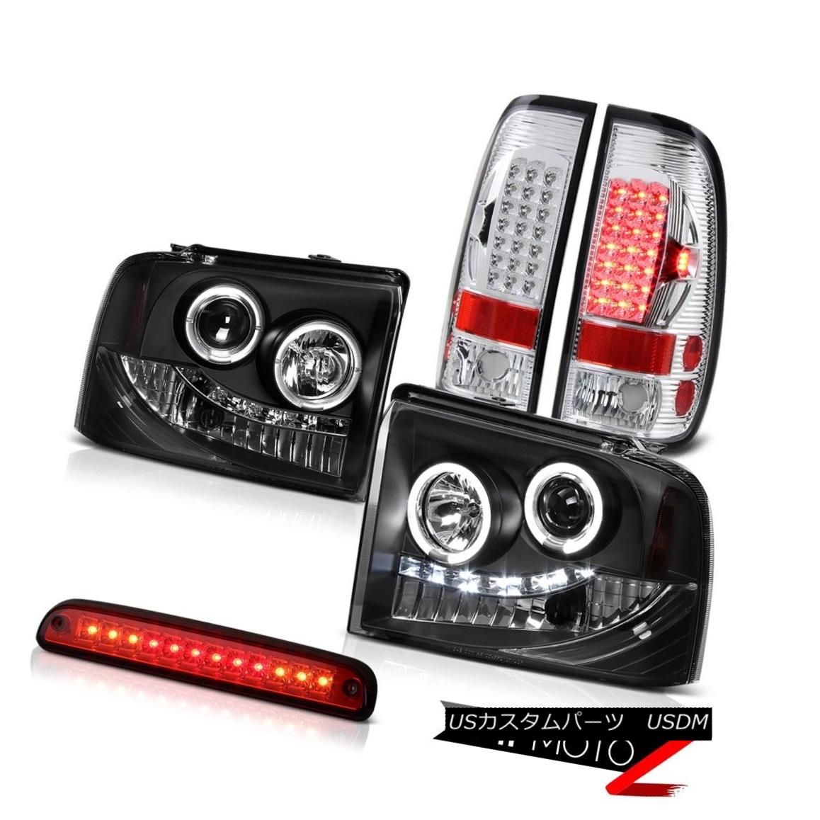 テールライト Halo Projector Headlights Euro LED Tail Lights 3rd Brake Red 05-07 F250 Highline HaloプロジェクターヘッドライトユーロLEDテールライト3rdブレーキ赤05-07 F250 Highline 【並行輸入品】