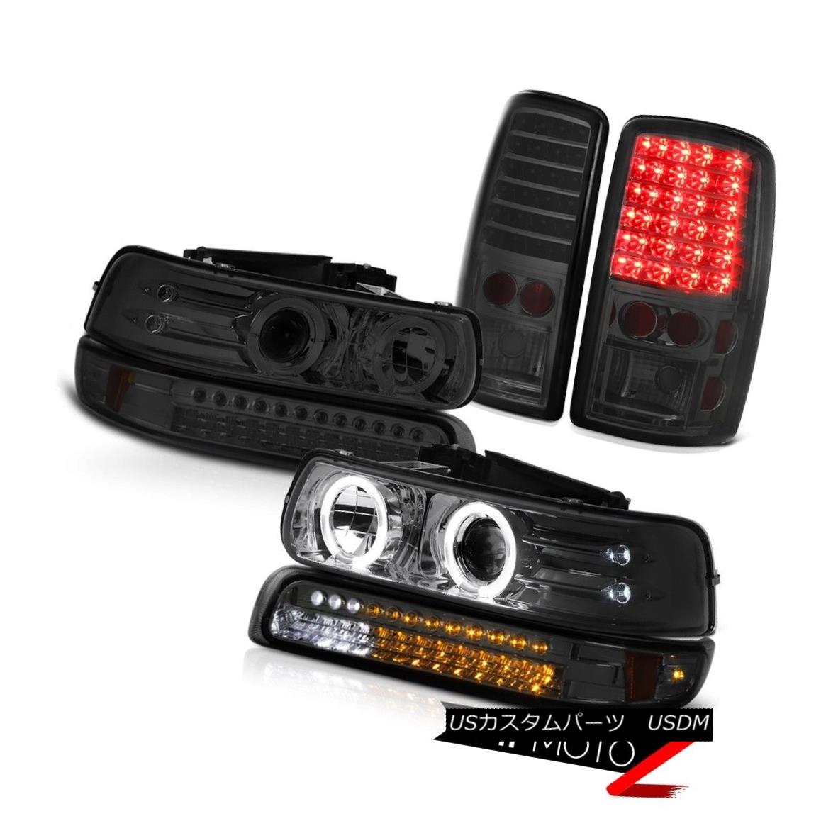テールライト 2000-2006 Suburban 1500 L.E.D Halo Headlights LED Smoke Parking Tail Lights 2000-2006郊外1500 L.E.DハローヘッドライトLEDスモークパーキングテールライト 【並行輸入品】