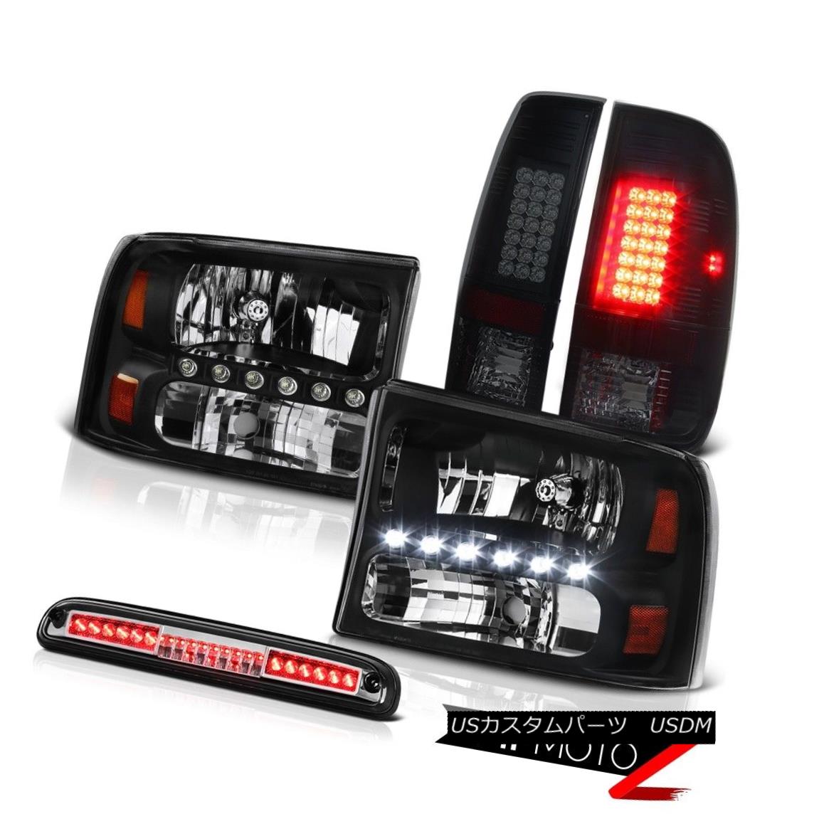 テールライト Black Headlight Headlamps Sinister LED TailLight High Stop Chrome 99-04 F350 XLT ブラックヘッドライトヘッドランプSinister LED TailLightハイストップクローム99-04 F350 XLT 【並行輸入品】