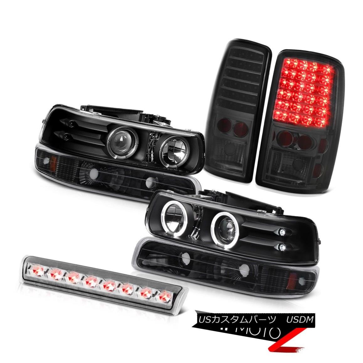 テールライト Halo Projector Headlights Signal Smoked LED Taillamps 2000-2006 Suburban 8.1L Haloプロジェクターヘッドライト信号スモークLEDタイルランプ2000-2006郊外8.1L 【並行輸入品】