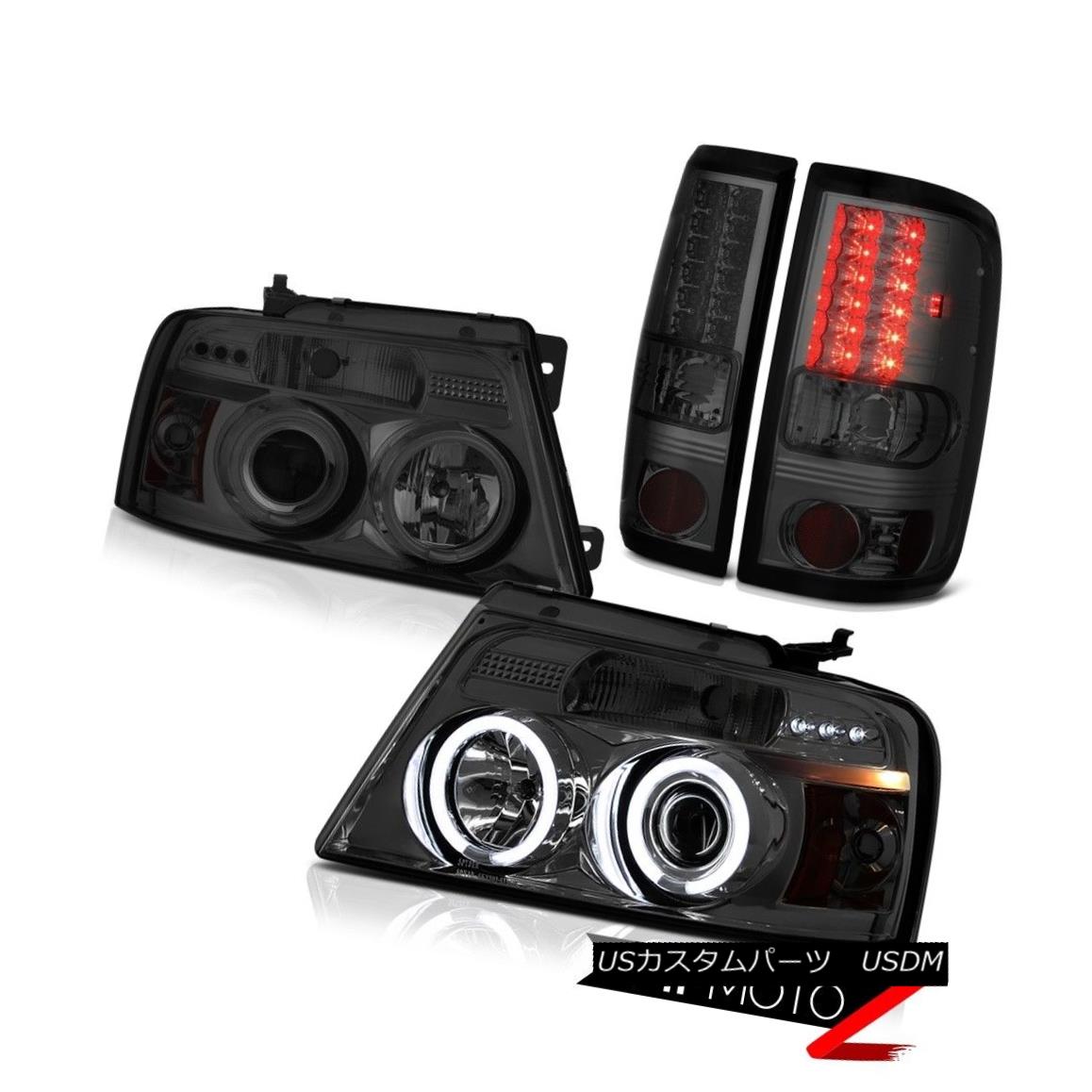 テールライト 2004-2008 Ford F150 Truck Smoke L.E.D Rear Tail Lights CCFL Halo Rim Headlights 2004-2008フォードF150トラックスモークL.E.DリアテールライトCCFL Halo Rimヘッドライト 【並行輸入品】 63,162円