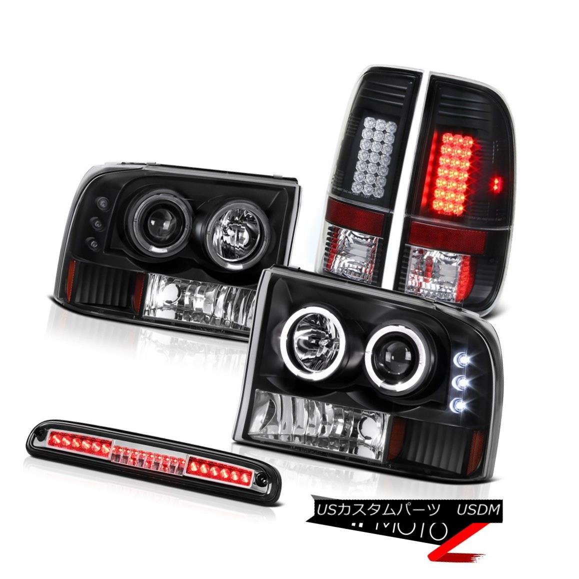 テールライト Projector Headlight Black TailLight High Brake Cargo LED 99-04 F250 Turbo Diesel プロジェクターヘッドライトブラックTailLightハイブレーキカーゴLED 99-04 F250ターボディーゼル 【並行輸入品】