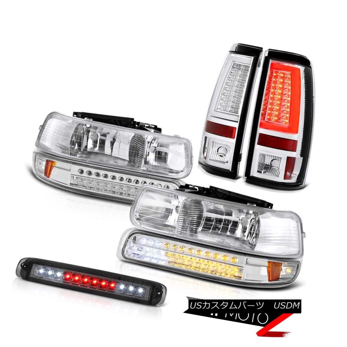 テールライト 99-02 Silverado 1500 Tail Lights Dark Smoke Roof Brake Lamp Headlamps Bumper LED 99-02 Silverado 1500テールライトダークスモークルーフブレーキランプヘッドランプバンパーLED 【並行輸入品】