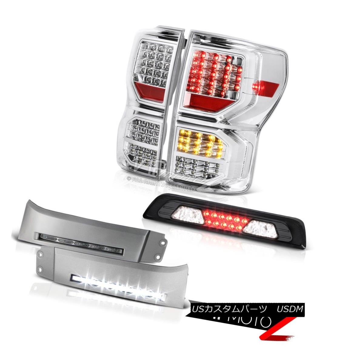 テールライト 2007-2013 Toyota Tundra SR5 Taillights Silver DRL Strip Roof Cargo Lamp LED SMD 2007年?2013年トヨタトンドラSR5灯台シルバーDRLストリップ屋根貨物ランプLED SMD 【並行輸入品】
