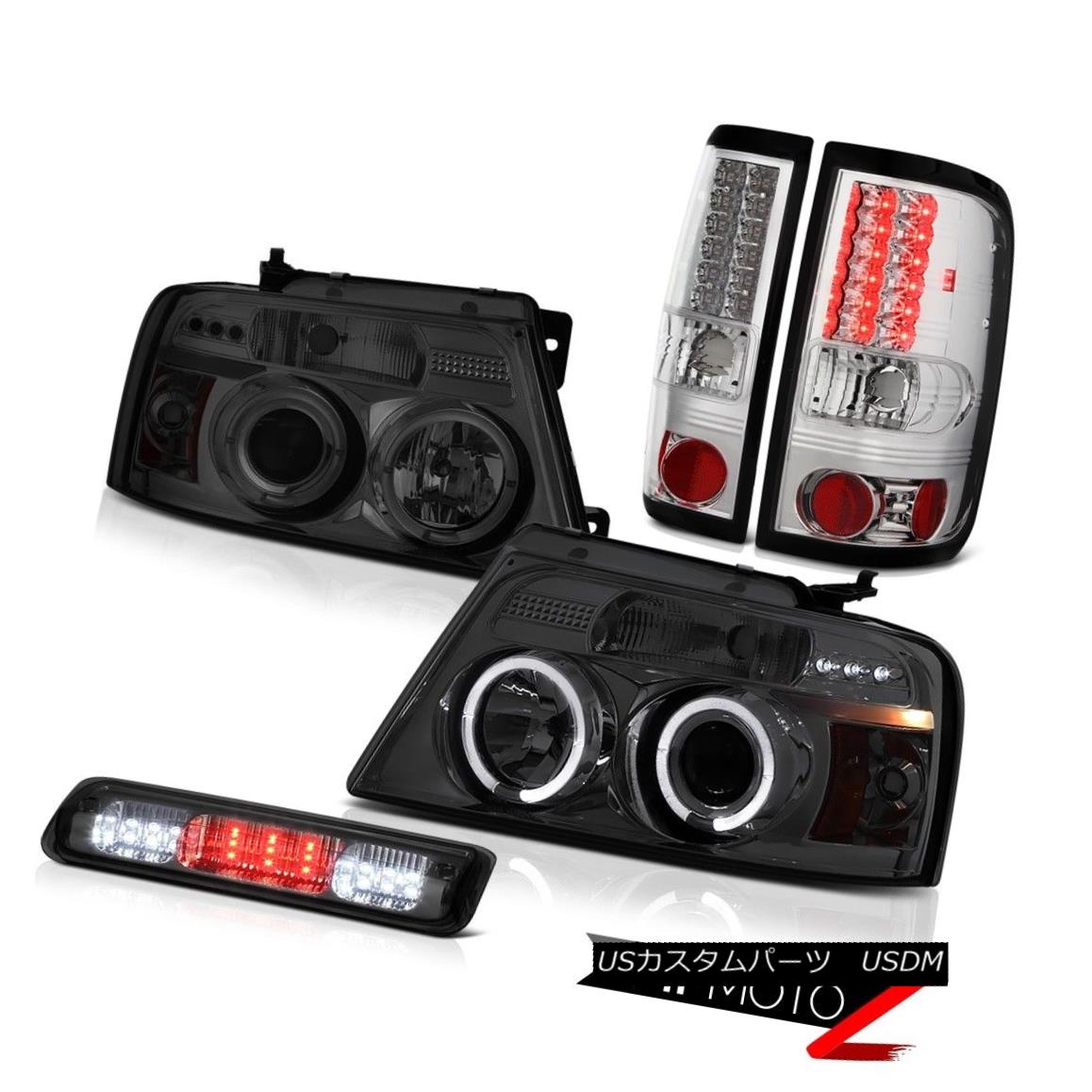 テールライト 04-08 Ford F150 XLT Smokey Roof Cab Lamp Headlights Rear Brake Lights Halo Ring 04-08 Ford F150 XLTスモーキールーフキャブランプヘッドライトリアブレーキライトHalo Ring 【並行輸入品】