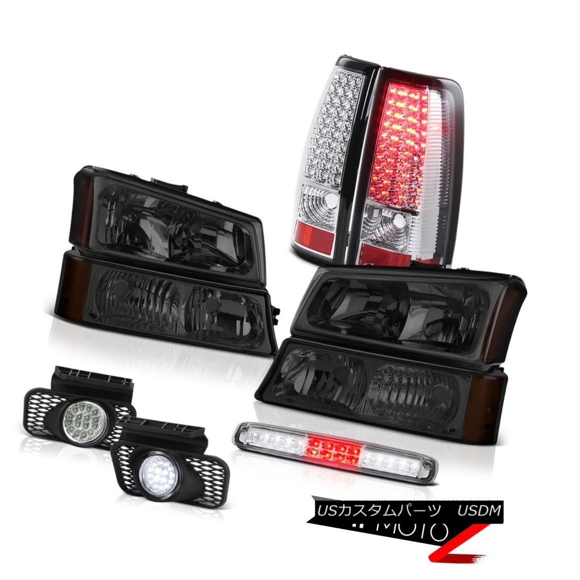 テールライ�
2000
�� 03-06 Silverado Smokey Headlamps Third Brake Light Foglamps Tail Lamps Drl SMD 03-06シルバラードスモーキーヘッドランプ第3ブレーキライトフォグランプテールランプDrl SMD 【並行輸入品】