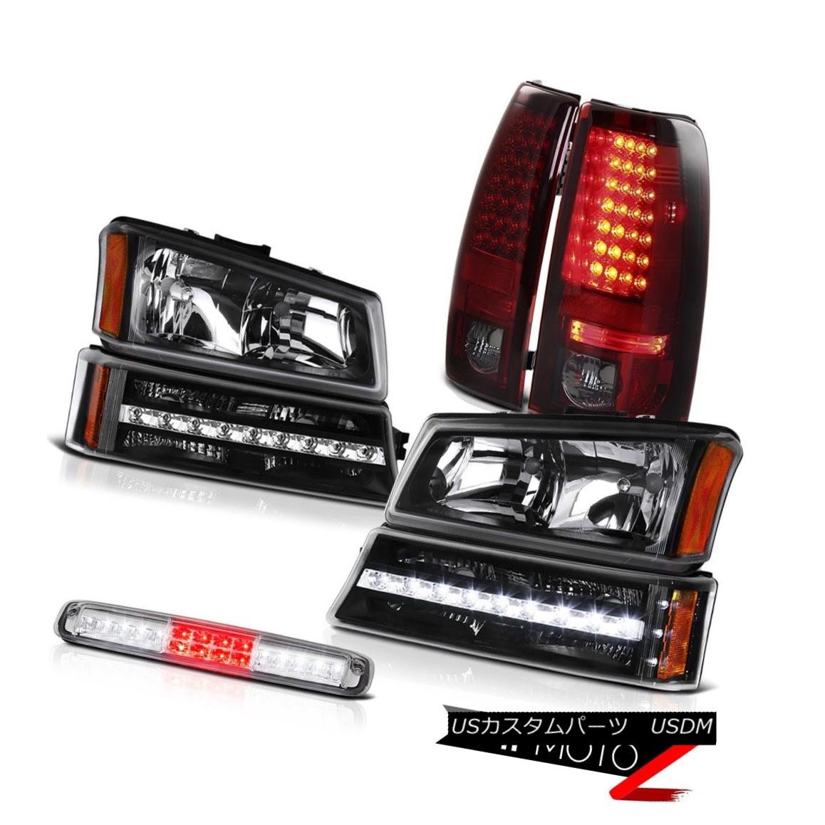 テールライト 03-06 Silverado High Stop Light Headlamps Turn Signal Smoked Red Taillamps LED 03-06 Silveradoハイストップライトヘッドランプターンシグナルスモークレッドタイルランプ 【並行輸入品】