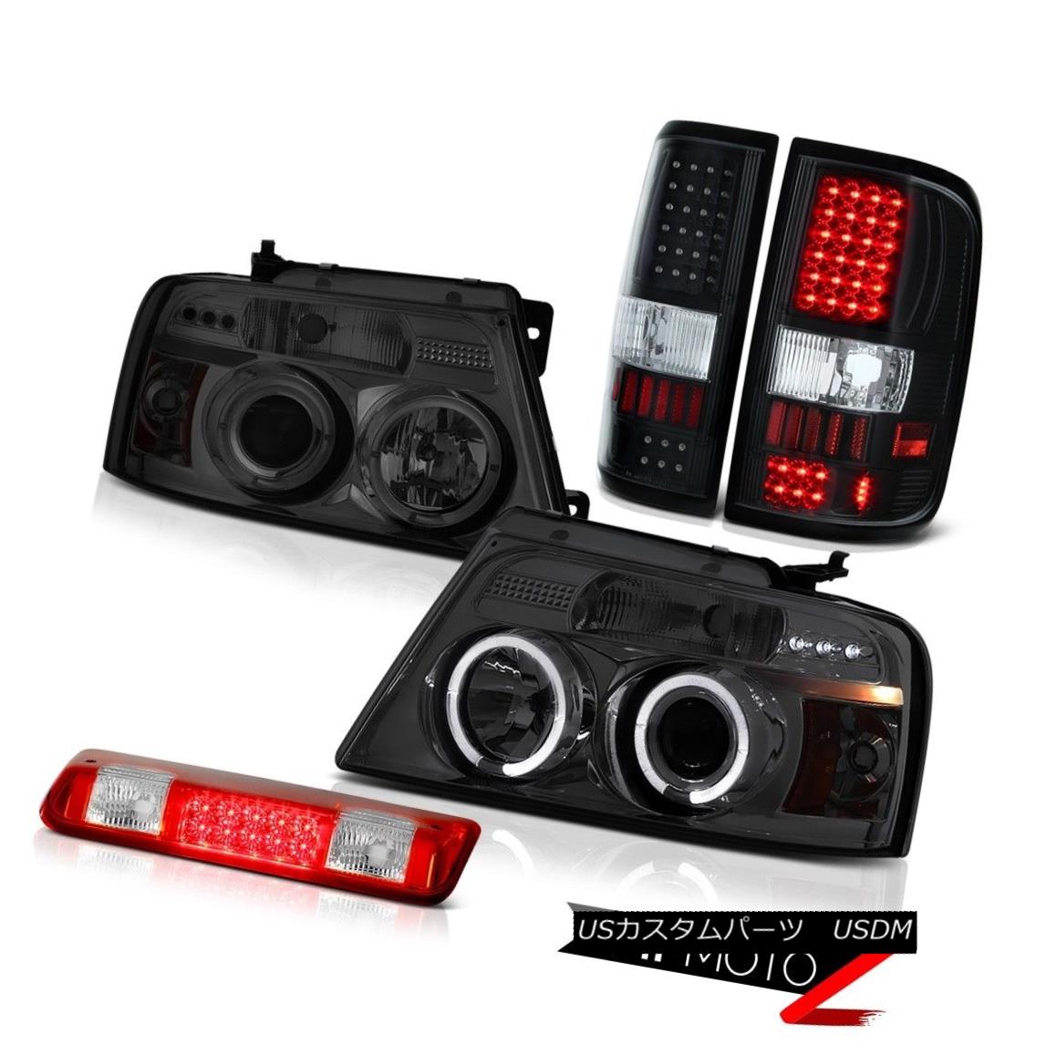 テールライト 04-08 Ford F150 STX Red Third Brake Light Parking Lights Smoked Headlamps LED 04-08 Ford F150 STXレッド第3ブレーキライトパーキングライトスモークヘッドランプLED 【並行輸入品】