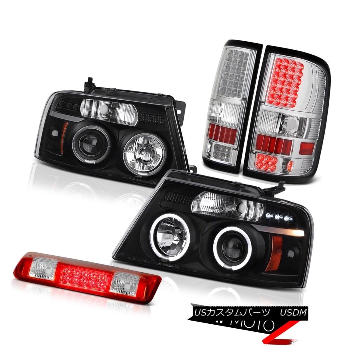 テールライト 04-08 Ford F150 XLT 3rd Brake Light Taillights Headlights Halo Rim \