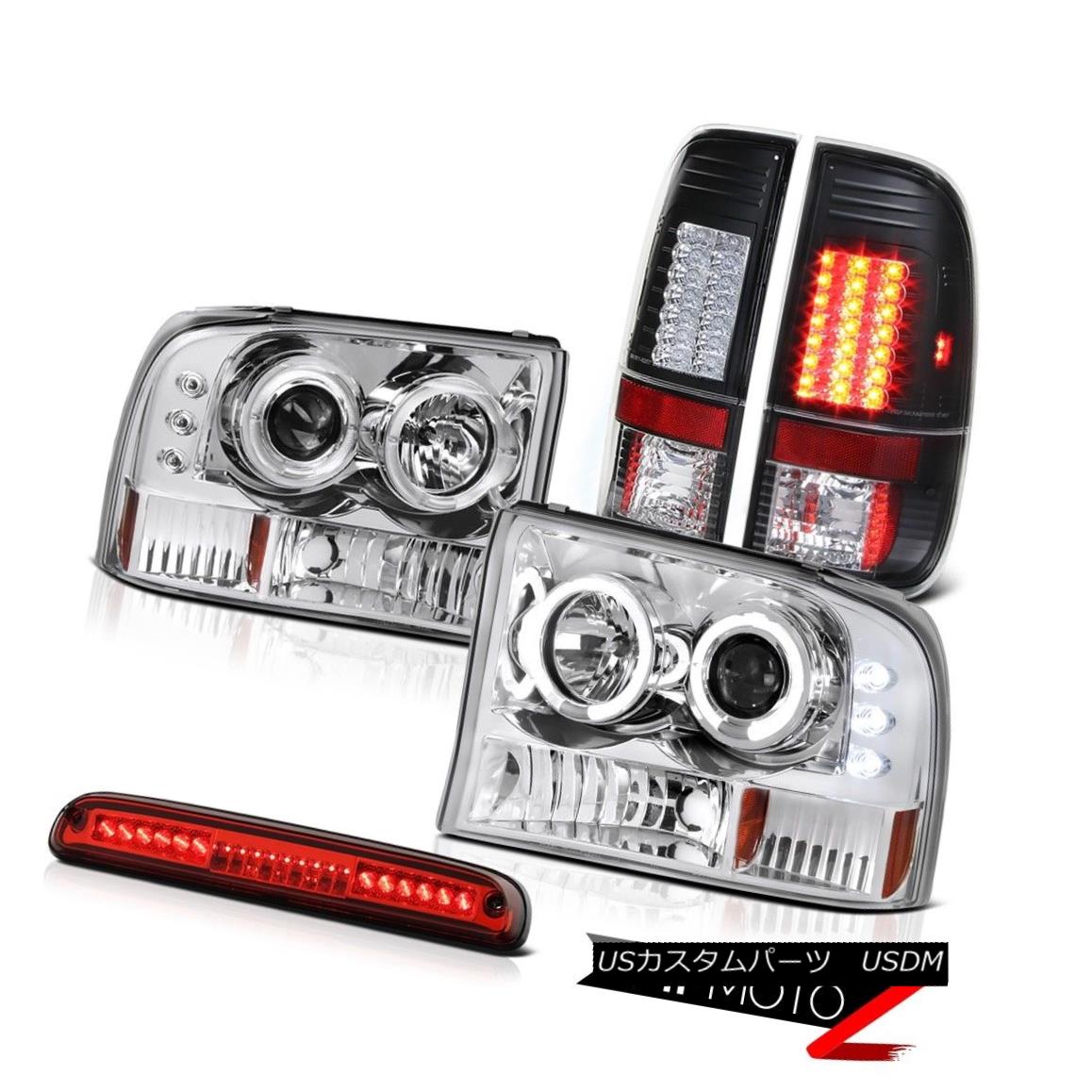 テールライト Twin Halo LED Headlamps Black Taillamp 3rd Brake Red 99 00 01 02 03 04 F250 6.8L ツイン・ハローLEDヘッドランプブラック・テールランプ第3ブレーキ・レッド99 00 01 02 03 04 F250 6.8L 【並行輸入品】 64,070円
