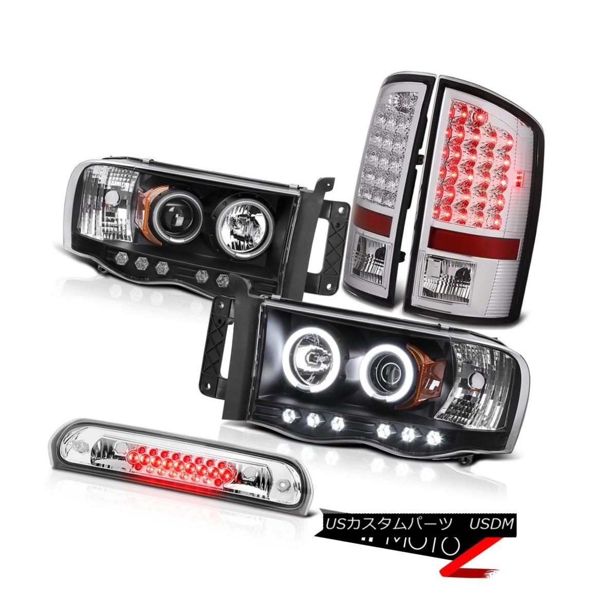 テールライト Headlights BRIGHT LED Tail Lights Chrome 3rd Brake 2002 03 04 2005 Dodge Ram ヘッドライトBRIGHT LEDテールライトクローム3rdブレーキ2002 03 04 2005 Dodge Ram 【並行輸入品】
