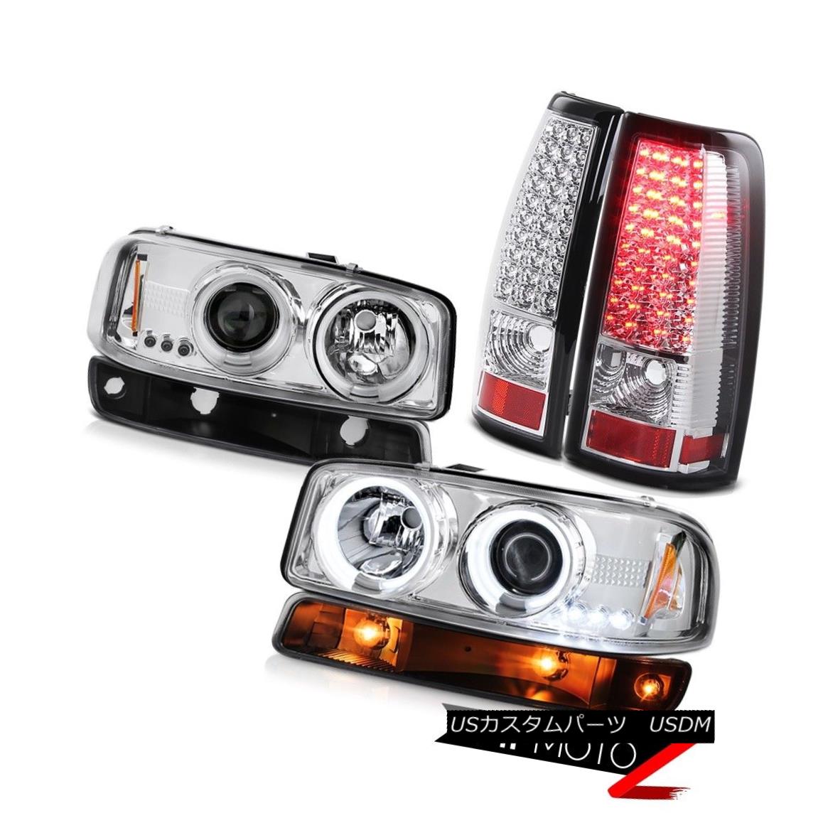テールライト 99-02 Sierra SLT Euro clear led tail brake lamps signal lamp ccfl headlamps LED 99-02 Sierra SLTユーロクリアテールブレーキランプ信号ランプccflヘッドライトLED 【並行輸入品】