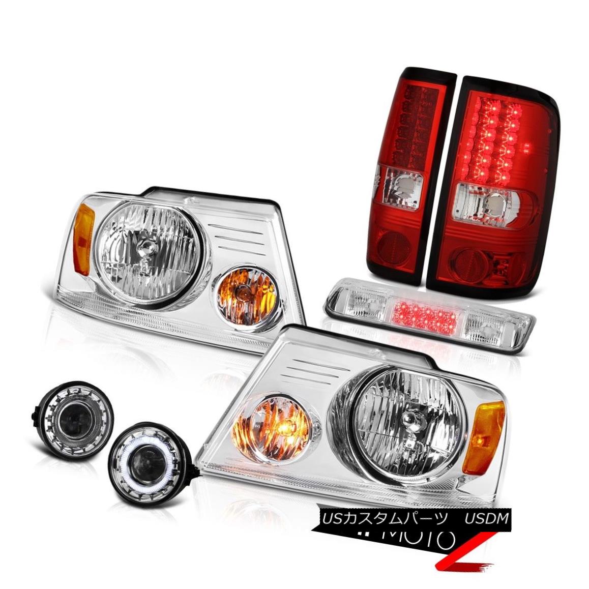 テールライト 2006-2008 Ford F150 XL Euro Chrome Fog Lamps Roof Brake Light Headlamps Tail SMD 2006-2008フォードF150 XLユーロクロームフォグランプルーフブレーキライトヘッドランプテールSMD 【並行輸入品】