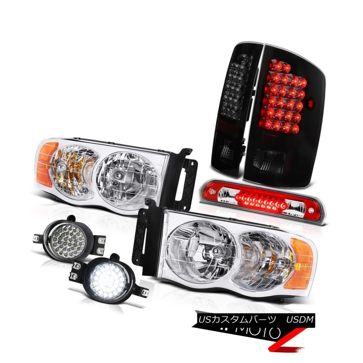 テールライト 2002-2005 Ram TurboDiesel Clear Headlamp Signal LED Taillight DRL Fog Roof Brake 2002-2005ラムターボディーゼルクリアヘッドランプ信号LEDテールライトDRLフォグルーフブレーキ 【並行輸入品】