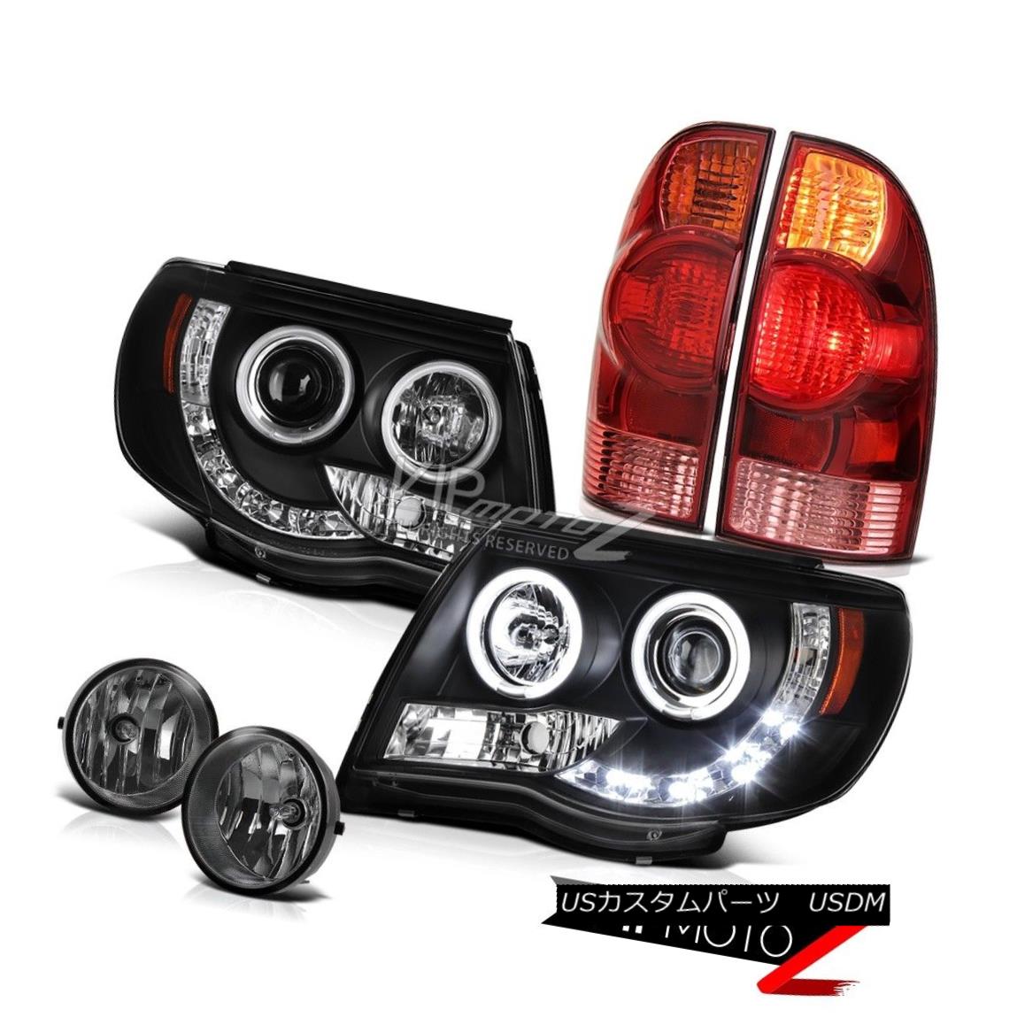 テールライト 2005-2011 Tacoma 4.0L Headlamps graphite smoke fog lamps rosso red tail CCFL Rim 2005-2011タコマ4.0Lヘッドライトグラファイト煙霧ランプロッソレッドテールCCFLリム 【並行輸入品】