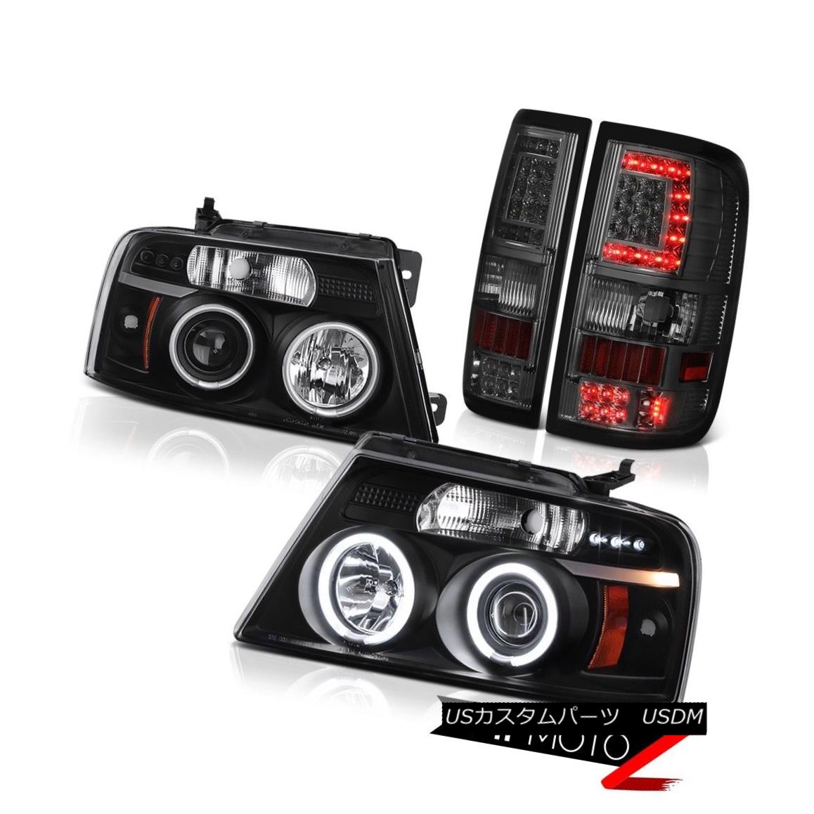 テールライト 04-07 08 Ford F150 Smokey Led Bar Tail Lamps Nighthawk Black Head Replacement 04-07 08フォードF150スモーキーバーテールランプナイトホークブラックヘッド交換 【並行輸入品】