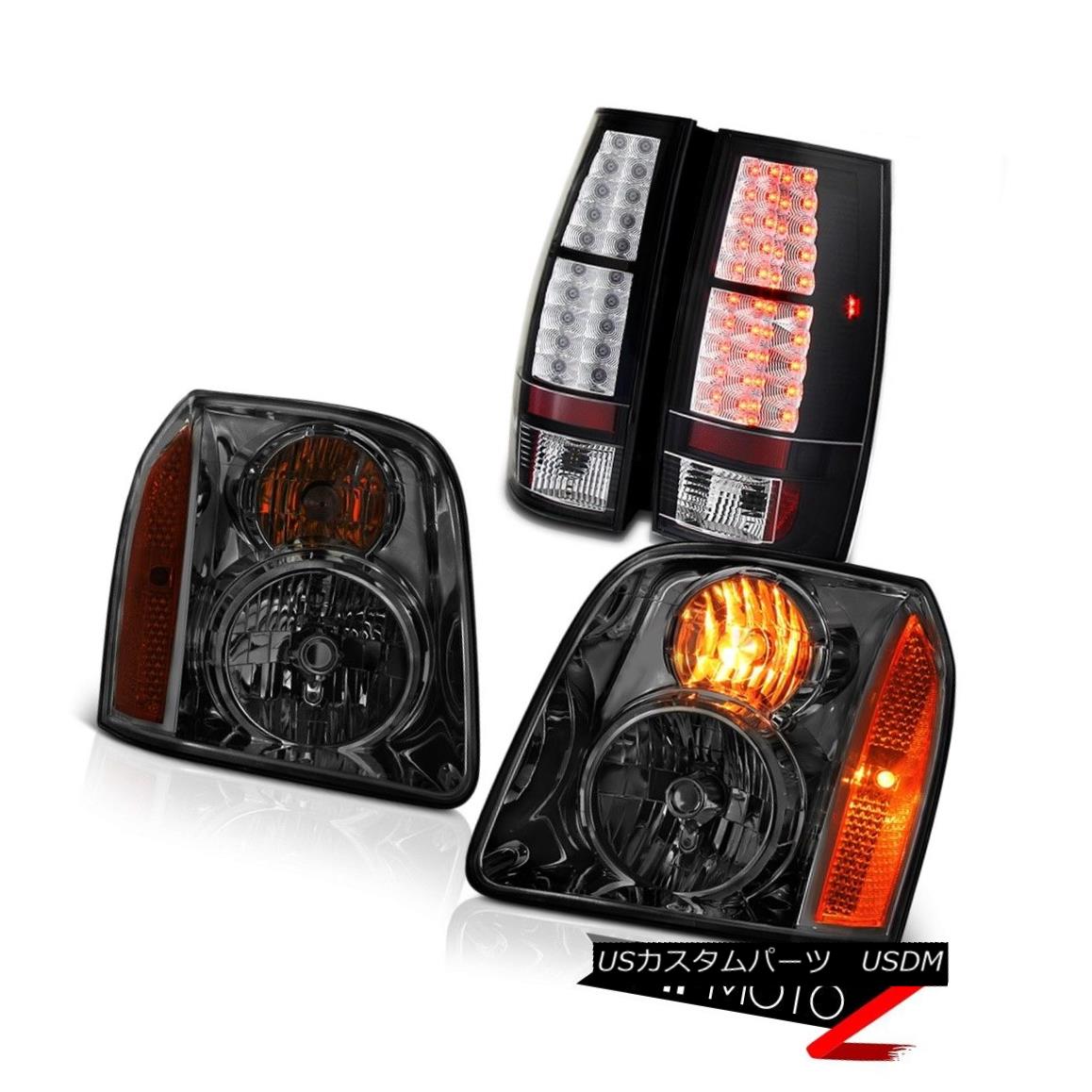 テールライト 07-14 GMC Yukon XL Denali Black Tail Brake Lights Headlamps SMD \