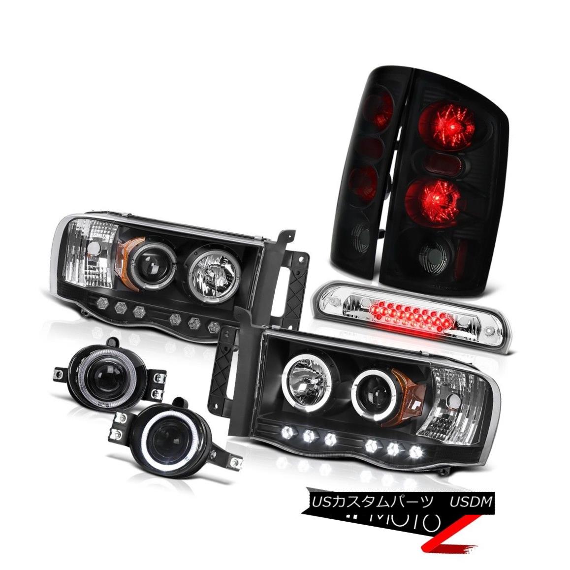 テールライト 02-05 Ram ST Black Headlights Rear Brake Tail Lights Foglights Third Cargo LED 02-05 Ram STブラックヘッドライトリアブレーキテールライトフォグライト第3貨物LED 【並行輸入品】