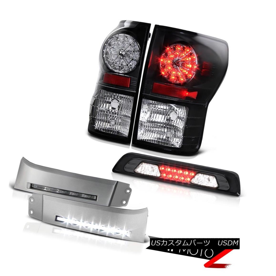 テールライト 2007-2013 Toyota Tundra SR5 Bumper DRL Smoked High Stop Light Black Taillights 2007-2013トヨタトンドラSR5バンパーDRLスモークハイストップライトブラックテイルライト 【並行輸入品】