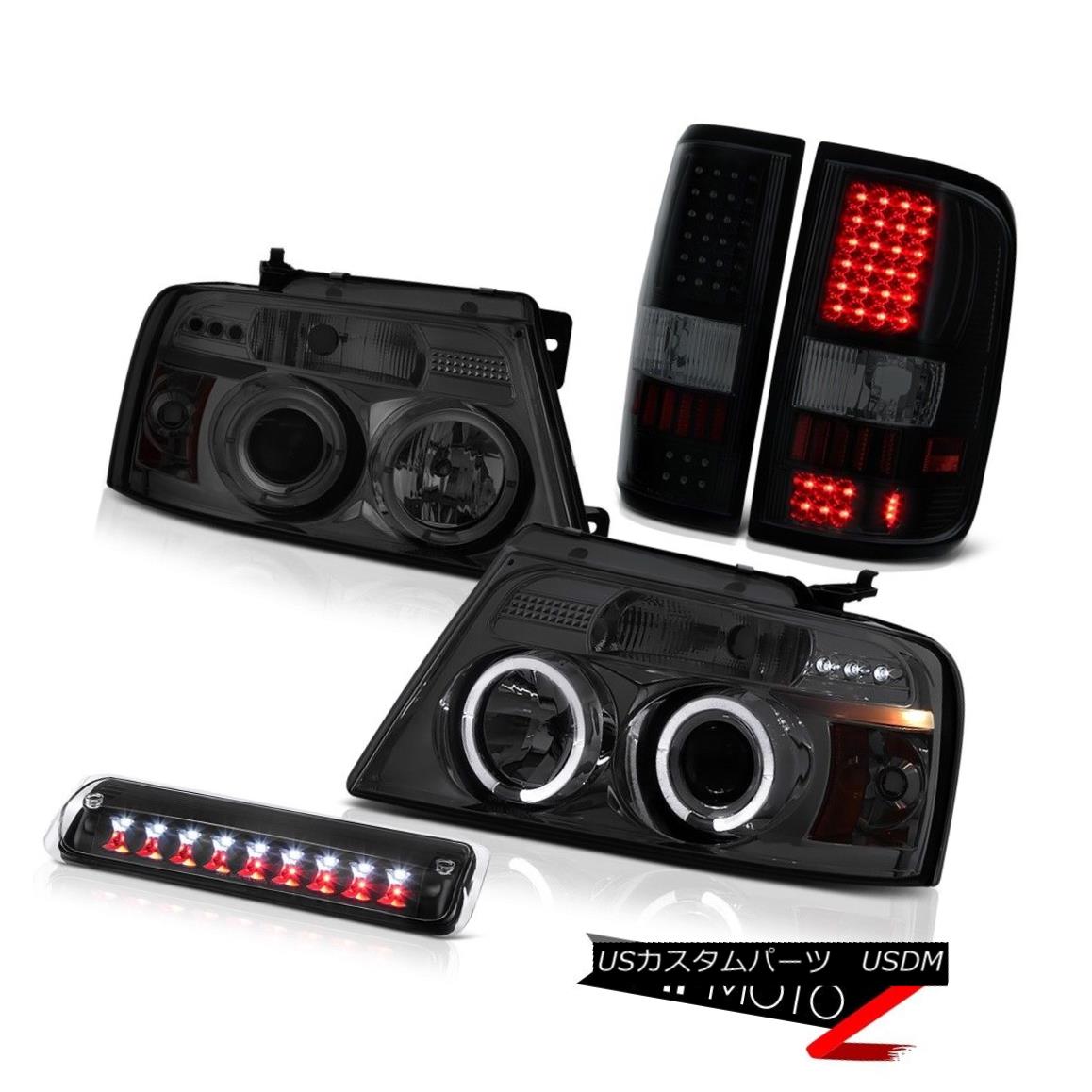テールライト 04-08 Ford F150 FX4 Black Roof Brake Light Rear Lamps Headlamps LED Angel Eyes 04-08 Ford F150 FX4ブラックルーフブレーキライトリアライトヘッドランプLEDエンジェルアイズ 【並行輸入品】 63,162円
