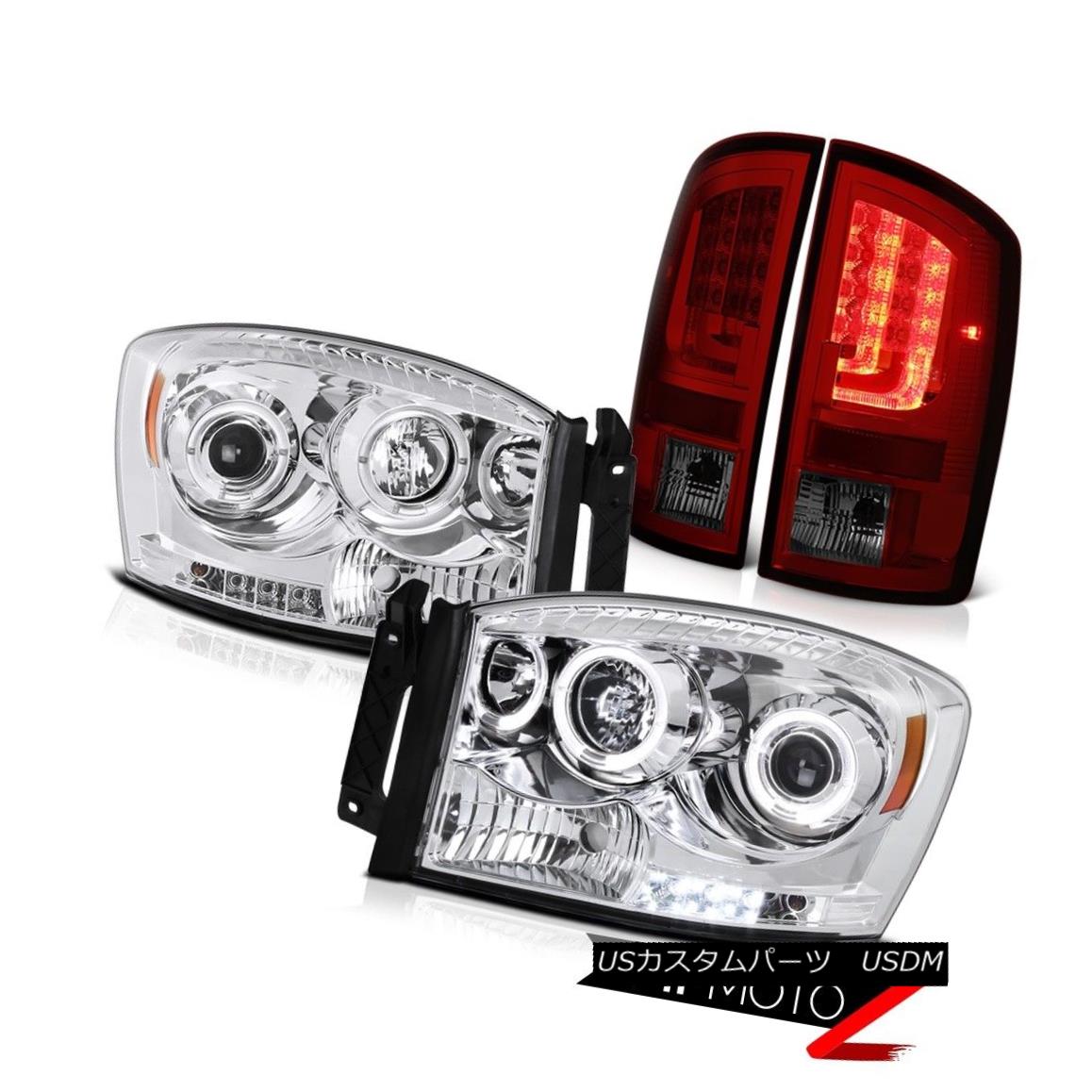テールライト 07-08 Dodge Ram 1500 5.7L Taillights Projector Headlights Neon Tube \