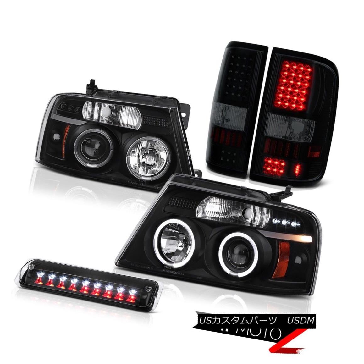 テールライト 2004-2008 Ford F150 XLT Black Roof Cab Light Tail Lights Headlights LED Halo Rim 2004-2008フォードF150 XLTブラックルーフキャブライトテールライトヘッドライトLED Halo Rim 【並行輸入品】