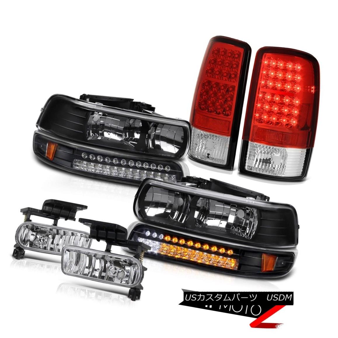 テールライト Black Headlamps SMD Turn Signal LED Tail Lights Bumper Fog 2000-2006 Suburban LS ブラックヘッドランプSMDターンシグナルLEDテールライトバンパーフォグ2000-2006郊外LS 【並行輸入品】