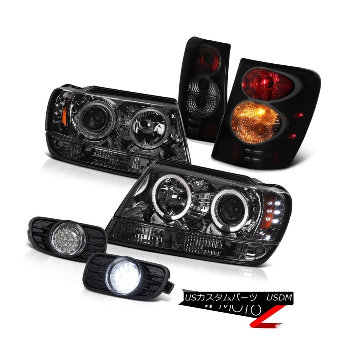 テールライト SINISTER Black LED Tail Light Foglights Smoke Halo Projector Headlight Jeep WJ SINISTERブラックLEDテールライトフォグライトスモークハロープロジェクターヘッドライトJeep WJ 【並行輸入品】