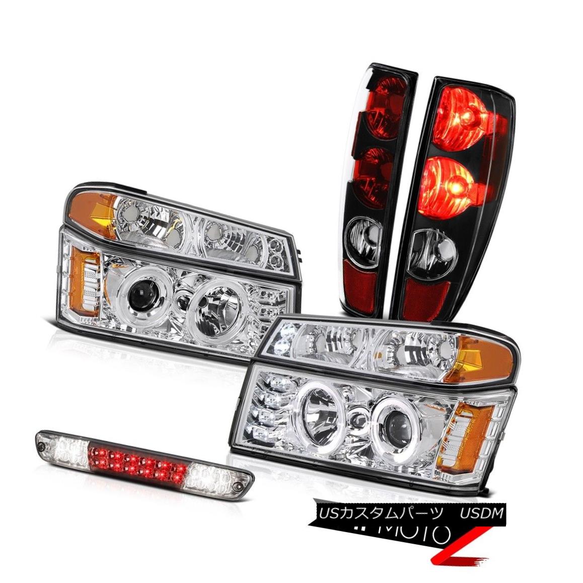 テールライト 04-12 Colorado Black Tail Lamp Euro Clear Bumper Led Third Brake Head LH+RH Pair 04-12コロラドブラックテールランプユーロクリアバンパーLed第3ブレーキヘッドLH + RHペア 【並行輸入品】