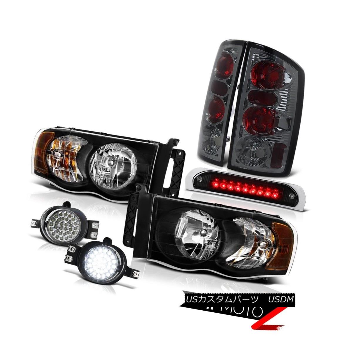 テールライト 2002-2005 Ram 3500 Black Headlight Altezza Tail Lamps DRL System Third Brake LED 2002-2005 Ram 3500ブラックヘッドライトAltezzaテールランプDRLシステム第3ブレーキLED 【並行輸入品】