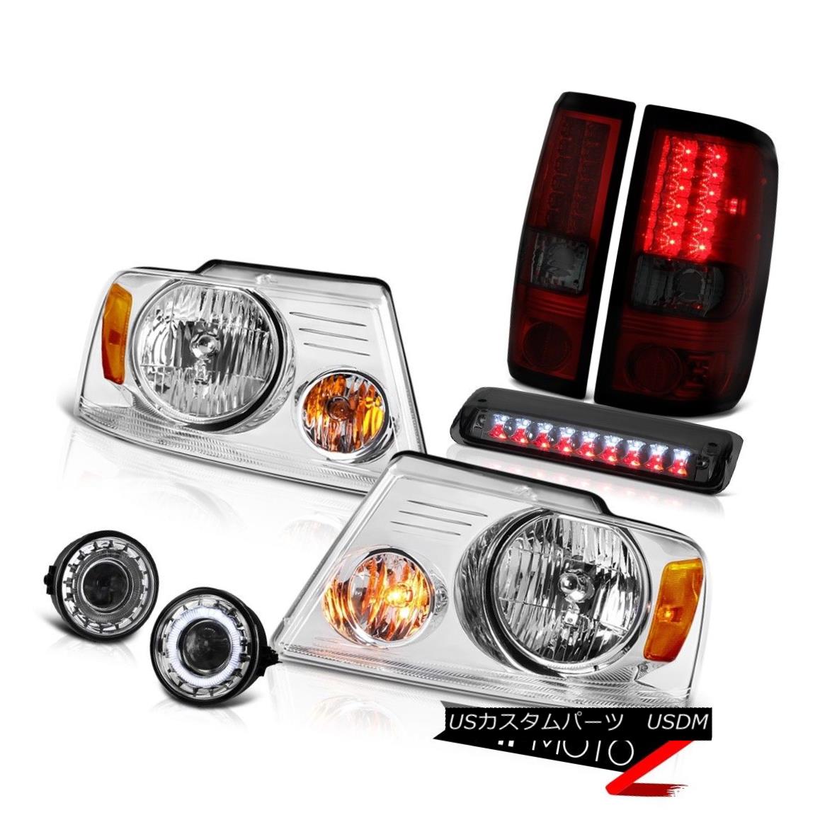 テールライト 2006-2008 Ford F150 XL Fog Lamps Headlights Roof Cab Lamp Smokey Red Tail Lights 2006-2008フォードF150 XLフォグランプヘッドライトルーフキャブランプスモーキーレッドテールライト 【並行輸入品】